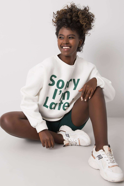 Ecru-roheline Kailee kirjaga dressipluus