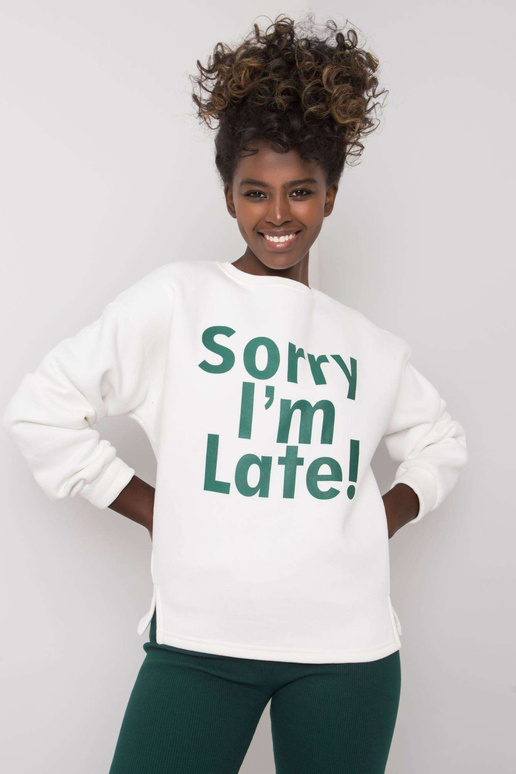 Ecru-roheline Kailee kirjaga dressipluus