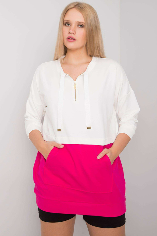 Ecru-fuksia tuunika pluss suuruses...