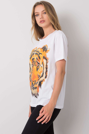 Valge tiigritrükiga T-särk