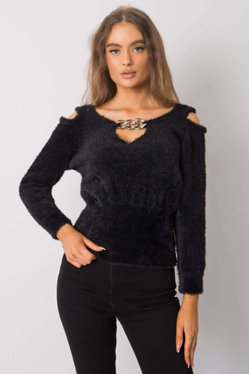 Must väljalõikega kampsun...