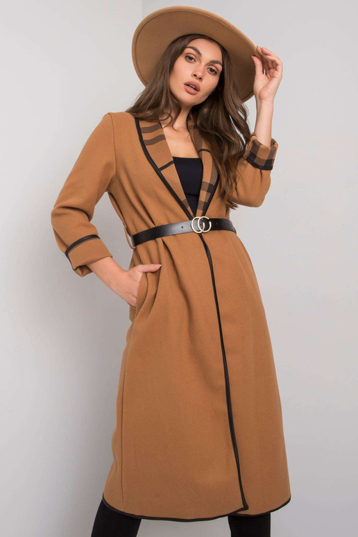 Vööga kaameli mantel Annis