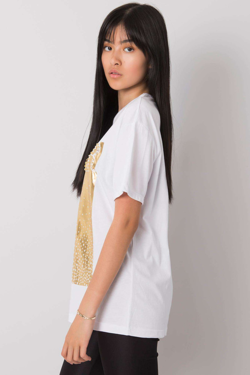 Valge Gabee trükiga T-särk