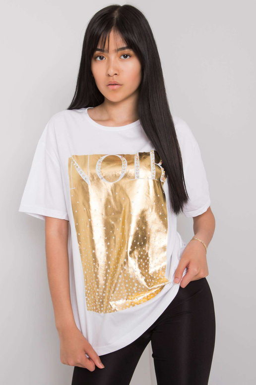 Valge Gabee trükiga T-särk