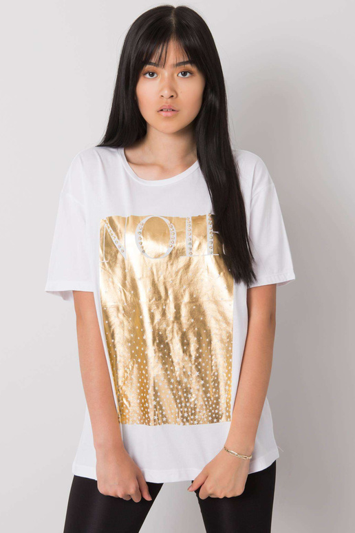 Valge Gabee trükiga T-särk