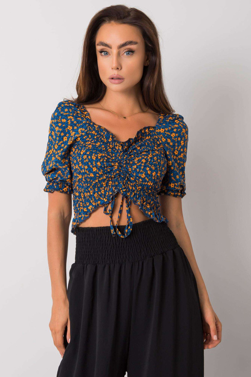 Sinine volangidega pluus Laria RUE PARIS