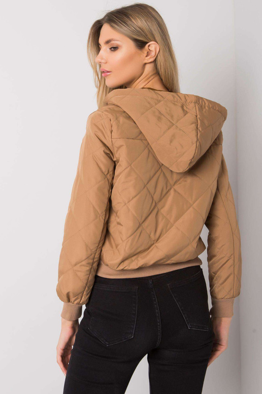 Tumebeež tepitud kapuutsiga jope Larah