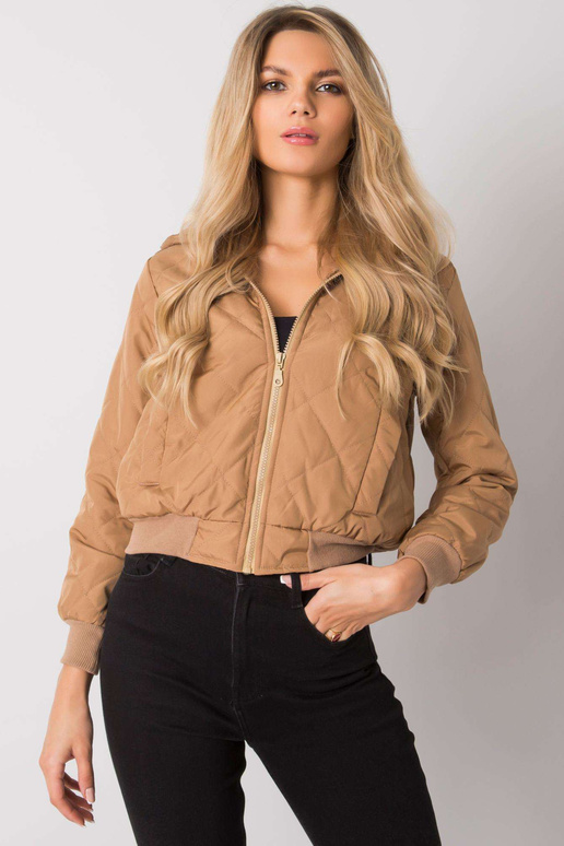 Tumebeež tepitud kapuutsiga jope Larah