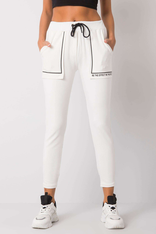 Ecru Winsley puuvillased dressipüksid