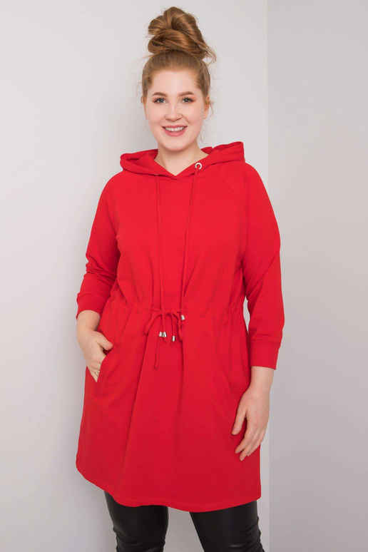 Norina Red Plus Size kapuuts