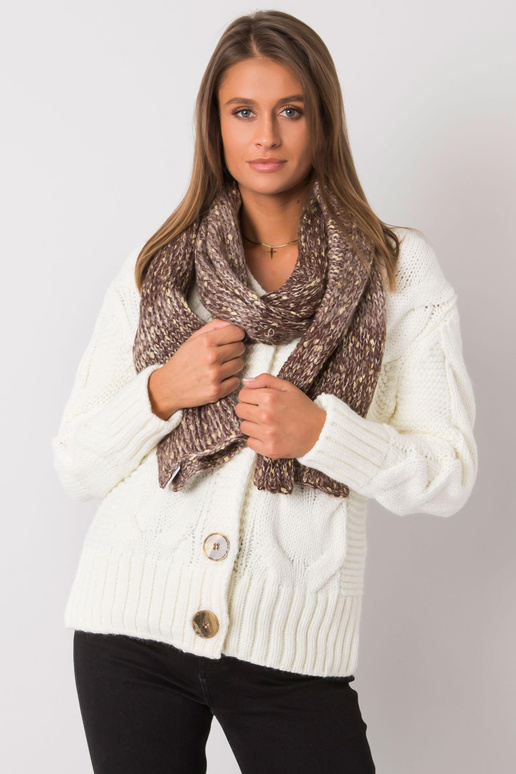 Pruun kullast niidiga naiste sall