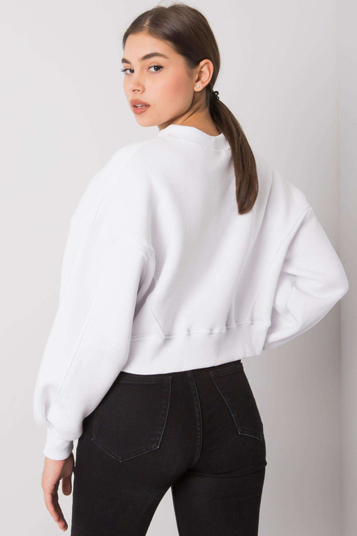 Valge kapuutsiga dressipluus Thilde