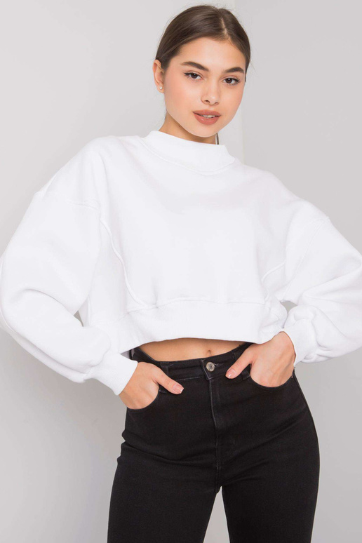 Valge kapuutsiga dressipluus Thilde