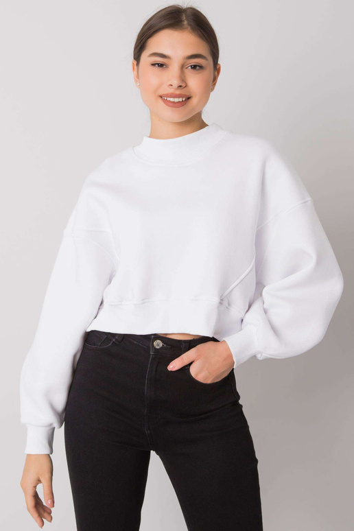 Valge kapuutsiga dressipluus Thilde