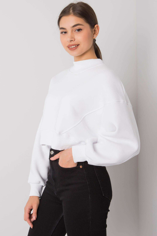 Valge kapuutsiga dressipluus Thilde