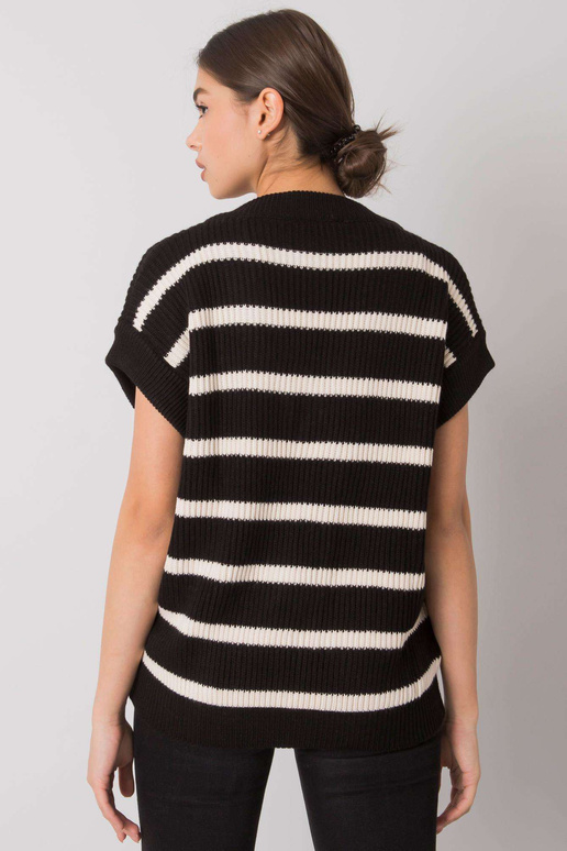 Must ja kreemjas Joselita kootud vest Must ja kreemjas Joselita kootud vest