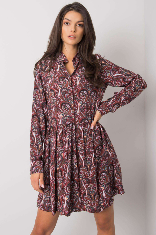 Tumepruun printidega kleit Alannah...