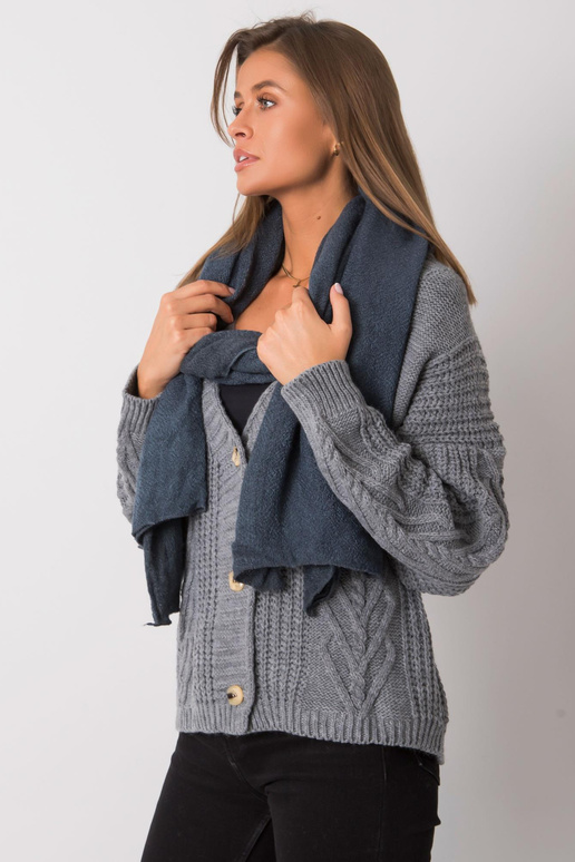 Tumesinine kootud sall