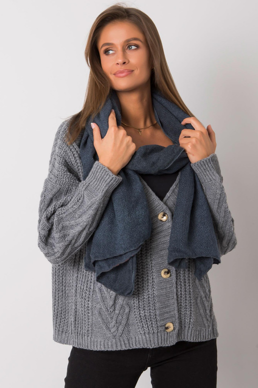 Tumesinine kootud sall