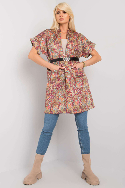 Burgundia lühikeste varrukatega...