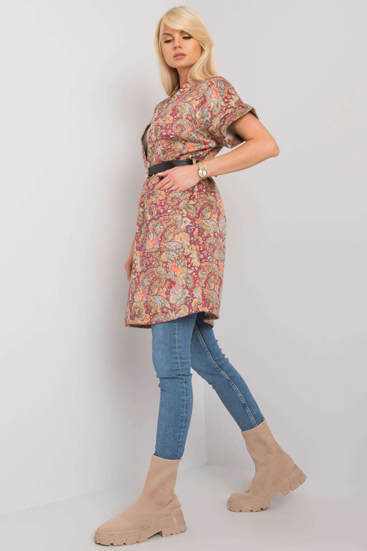 Burgundia lühikeste varrukatega...