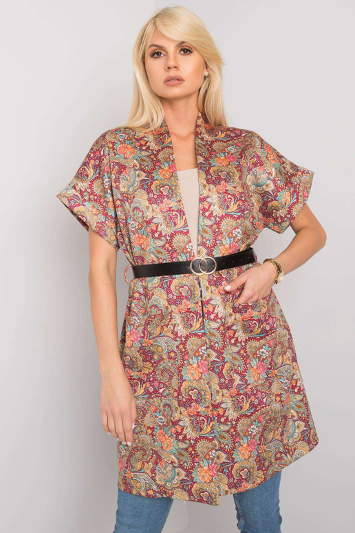 Burgundia lühikeste varrukatega...