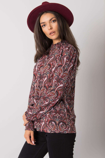 Tumepruun printidega pluus... 2