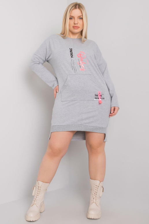 Akira Grey Plus Size Melange dressipluus