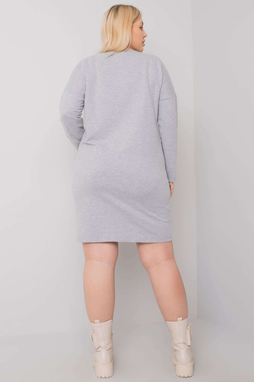 Akira Grey Plus Size Melange dressipluus