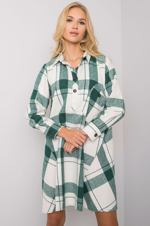 Maelia roheline ruuduline kleit