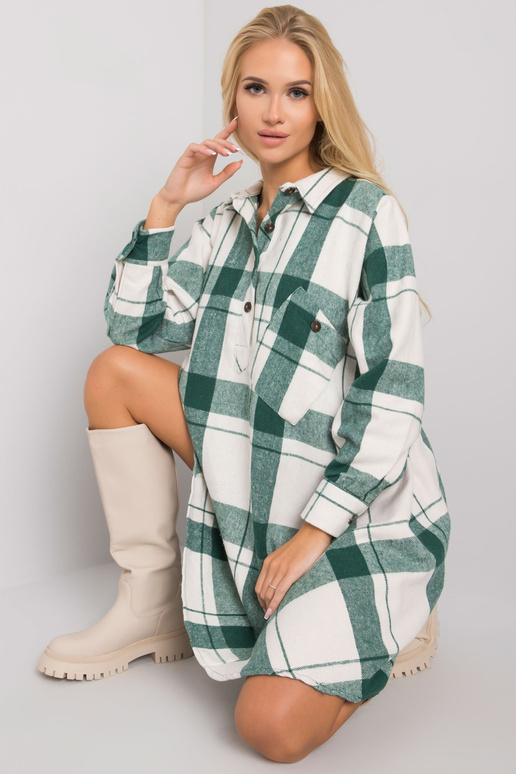 Maelia roheline ruuduline kleit