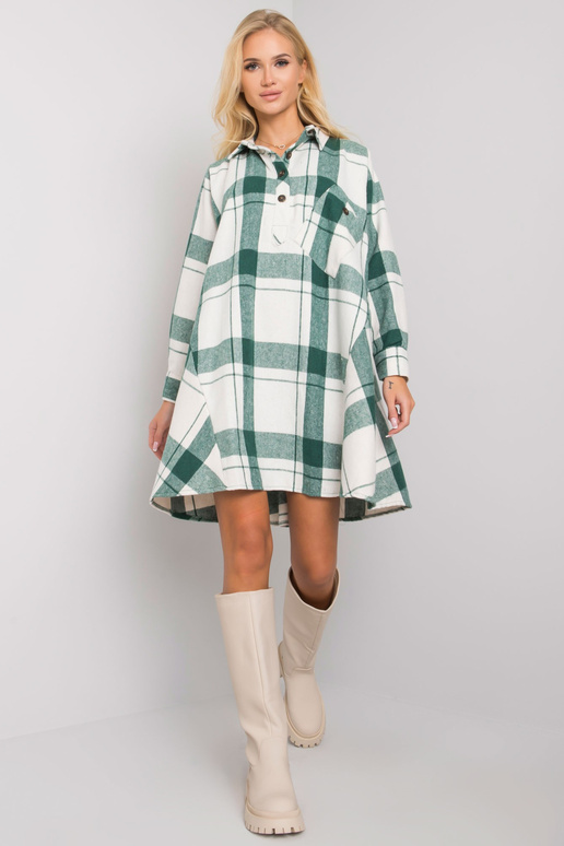 Maelia roheline ruuduline kleit