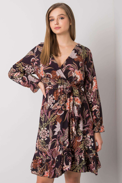 Agnes OCH BELLA Must V-kaelusega kleit