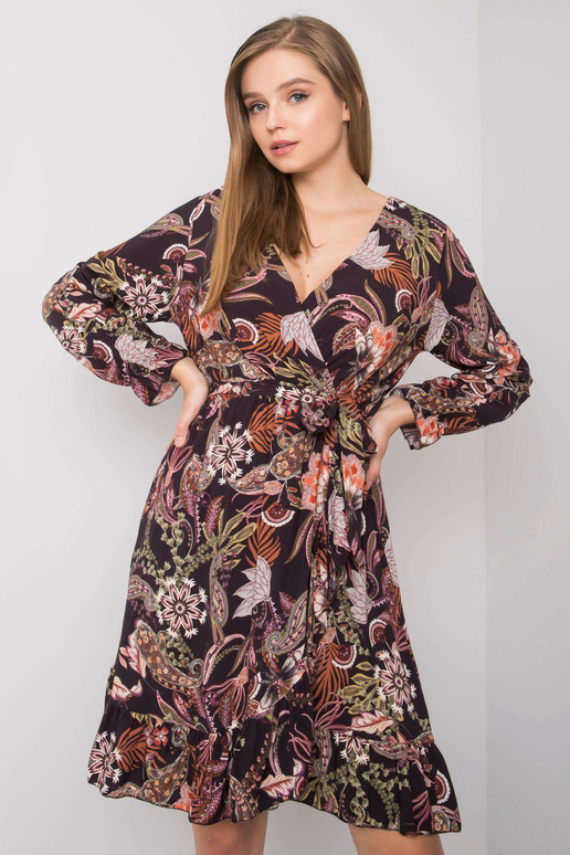 Agnes OCH BELLA Must V-kaelusega kleit