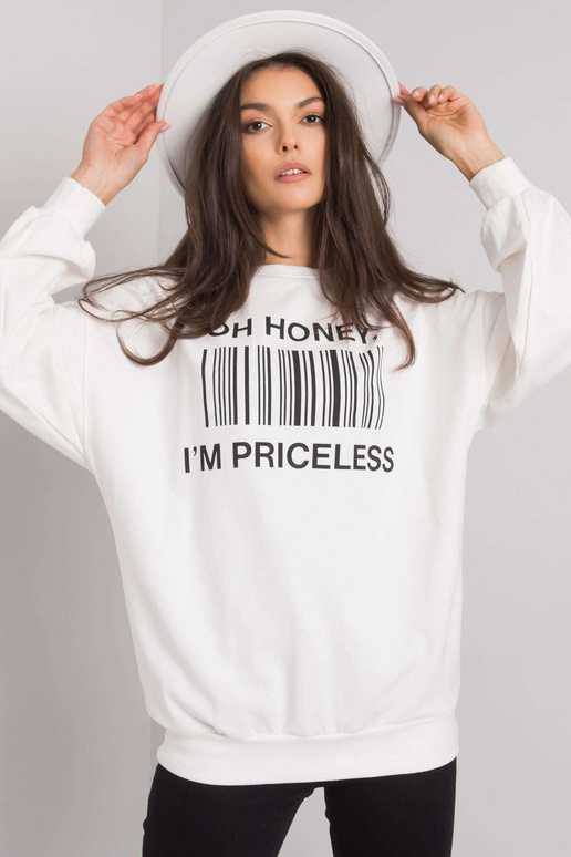 Ecru dressipluus Basile trükiga