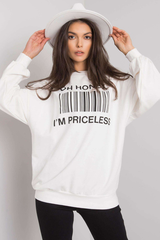 Ecru dressipluus Basile trükiga