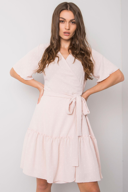 Lachelle kahvaturoosa volangidega kleit