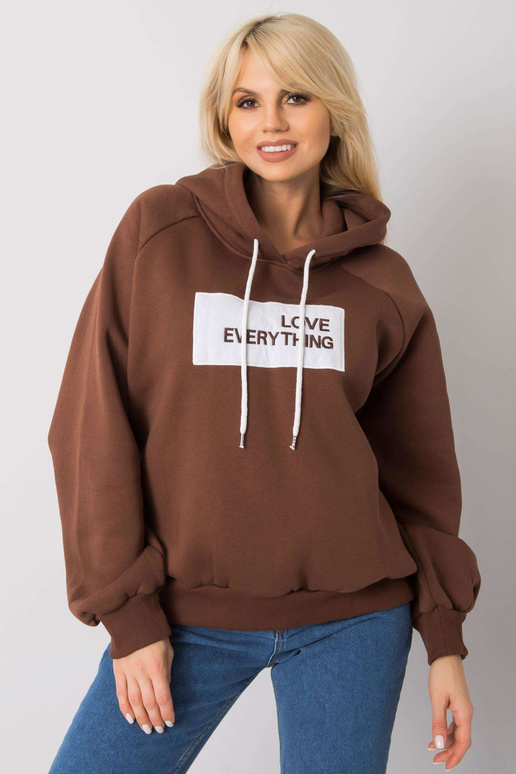 Pruuni polsterdatud dressipluus Dina