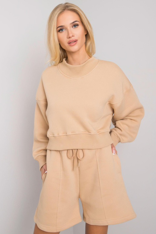 Kaameli kapuutsiga dressipluus Thilde