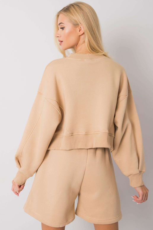 Kaameli kapuutsiga dressipluus Thilde