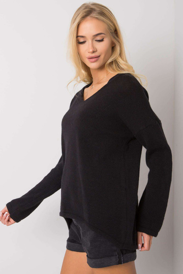 Must V-kaelusega kampsun...