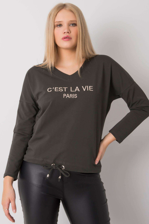 Tume khakivärvi pluss suuruses pluus...