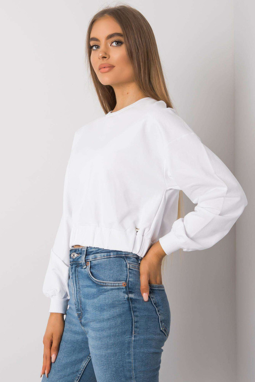 Elain Cotton naiste valge dressipluus