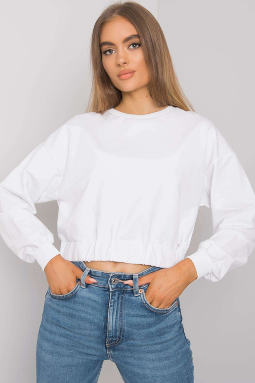 Elain Cotton naiste valge dressipluus