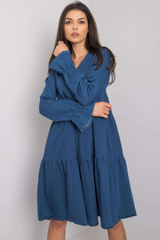 Tumesinine Ruffle naiste kleit... Tumesinine Ruffle naiste kleit...