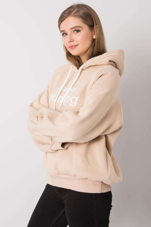 Beež polsterdatud oversize kapuuts Alice