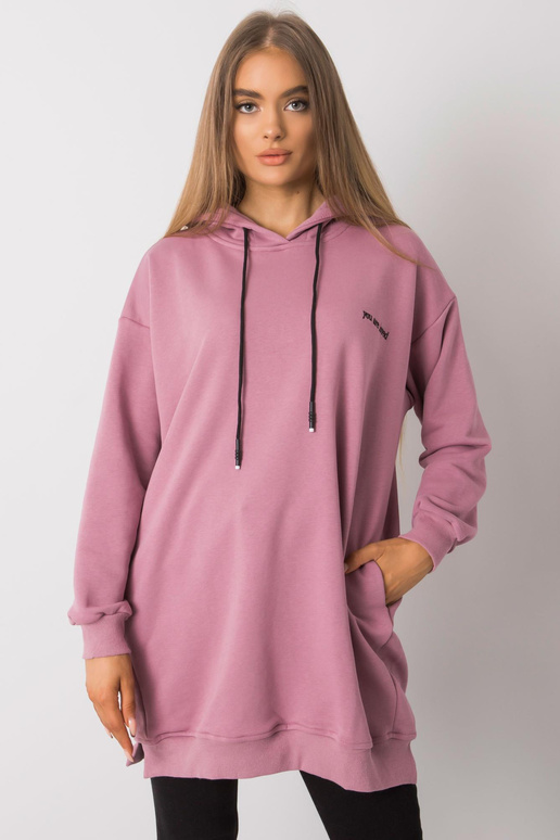 Määrdunud roosa taskutega dressipluus...