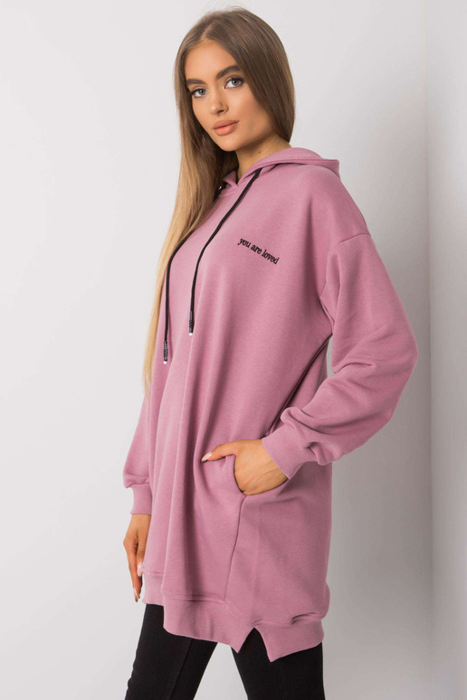 Määrdunud roosa taskutega dressipluus...