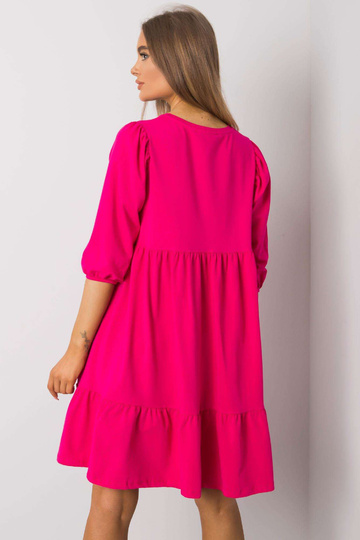 Yelda Fuksia puuvillane kleit 2