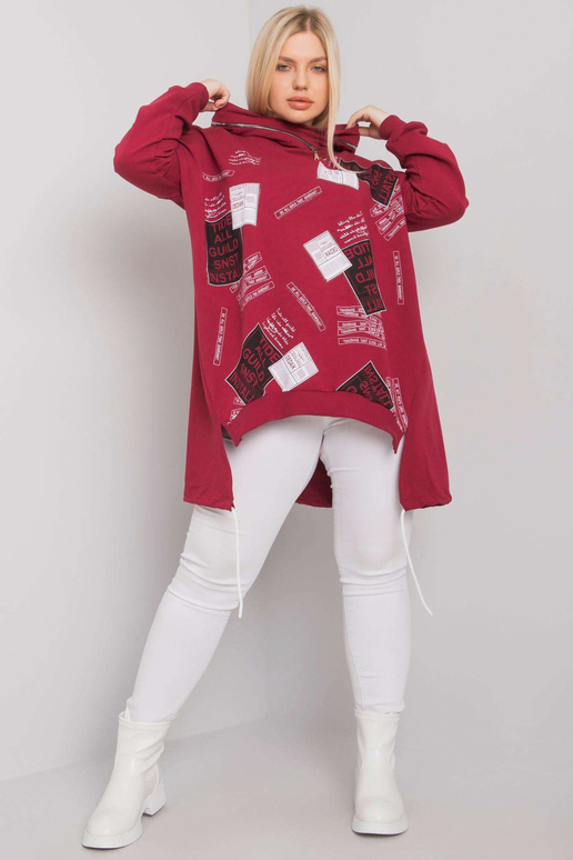 Burgundia pluss suuruses kapuuts Ives